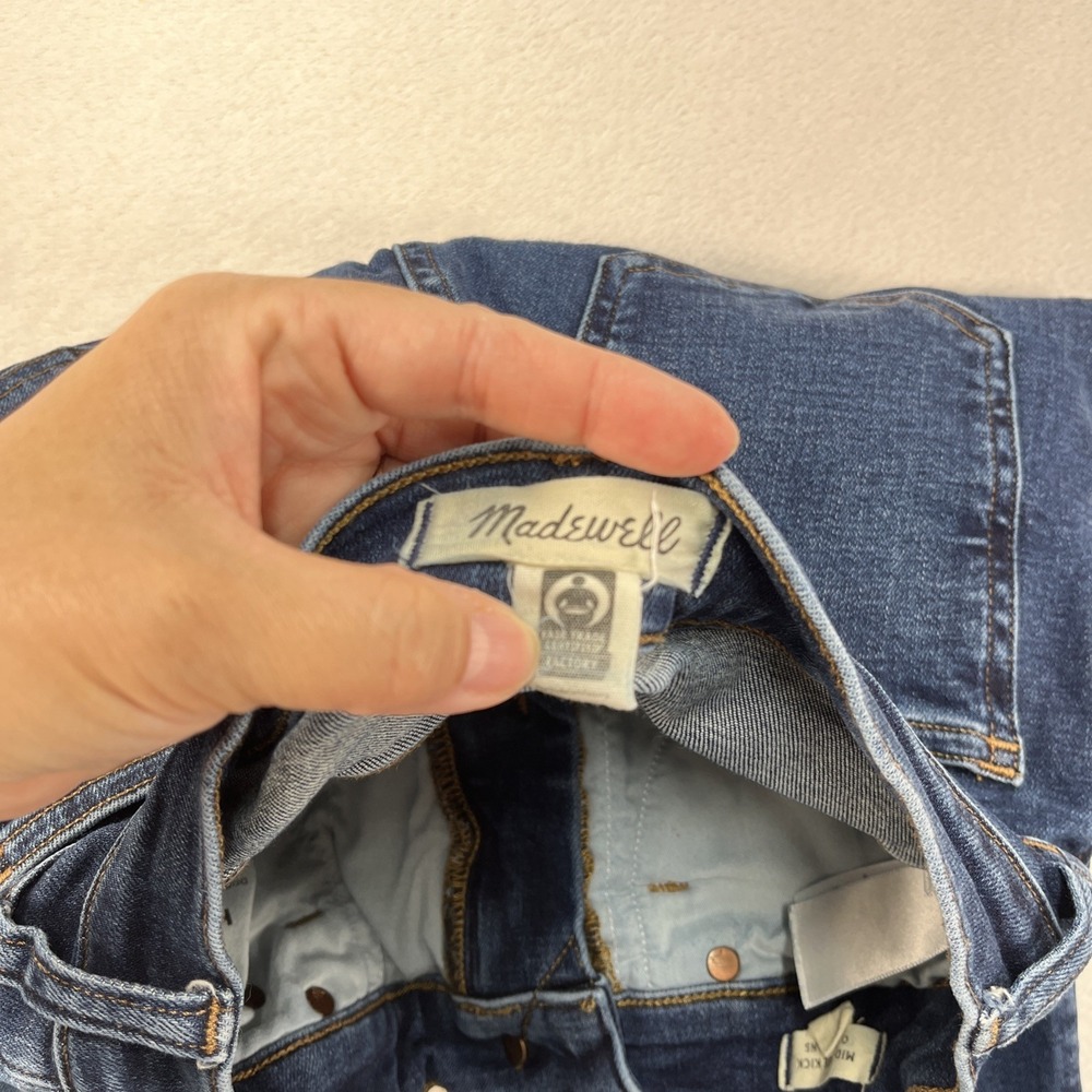 Madewell Mid-Rise Kick Out Jeans Womens Petite 25 Denim Casual - Picture 8 of 13